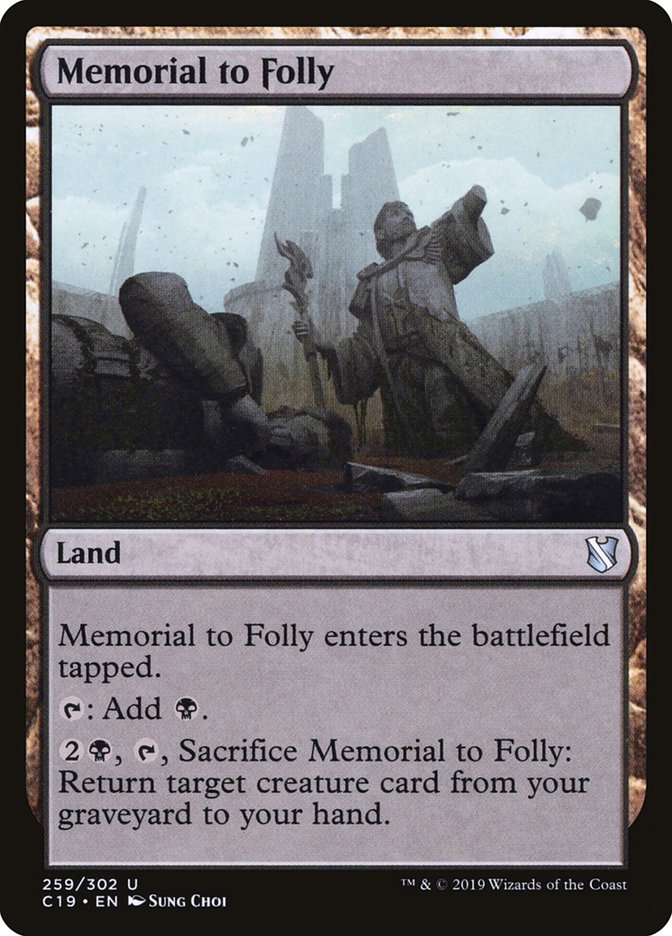 Memorial to Folly [Commander 2019] | Total Play