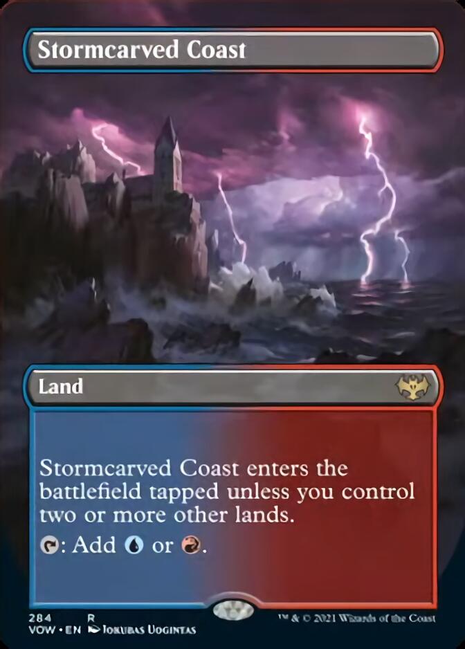 Stormcarved Coast (Borderless Alternate Art) [Innistrad: Crimson Vow] | Total Play