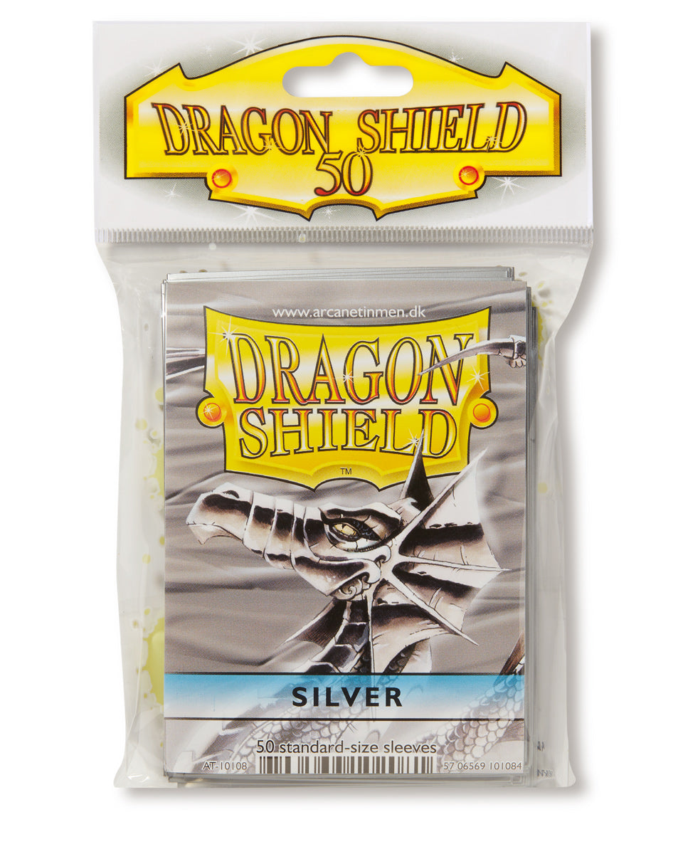 Dragon Shield: Standard 50ct Sleeves - Silver (Classic) | Total Play