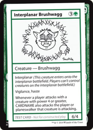 Interplanar Brushwagg (2021 Edition) [Mystery Booster Playtest Cards] | Total Play