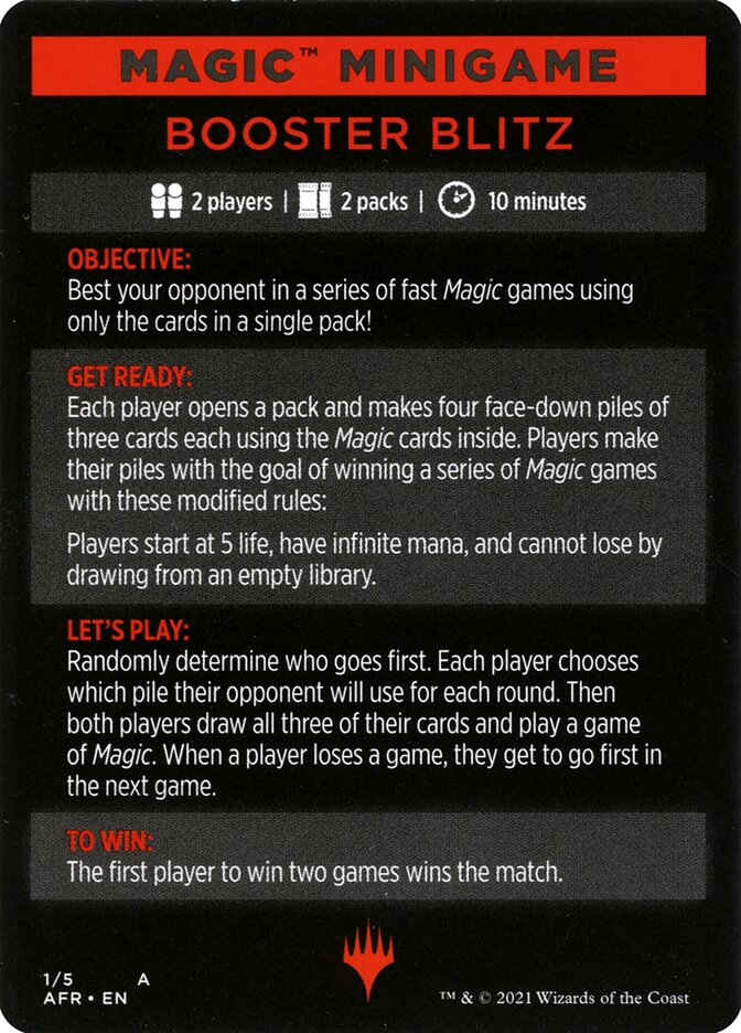 Booster Blitz (Magic Minigame) [Innistrad: Midnight Hunt Minigame] | Total Play
