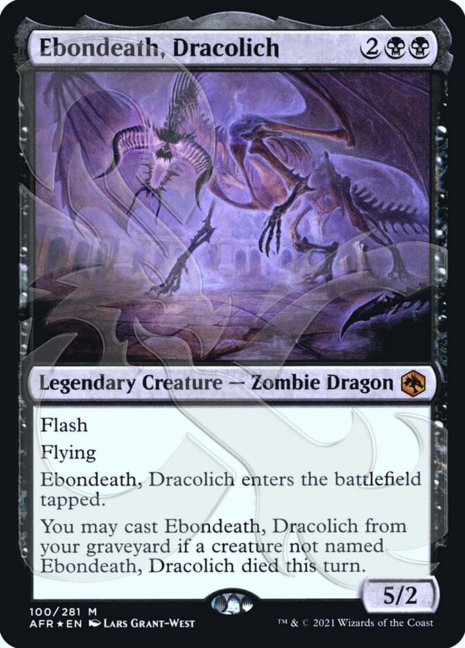 Ebondeath, Dracolich (Ampersand Promo) [Dungeons & Dragons: Adventures in the Forgotten Realms Promos] | Total Play