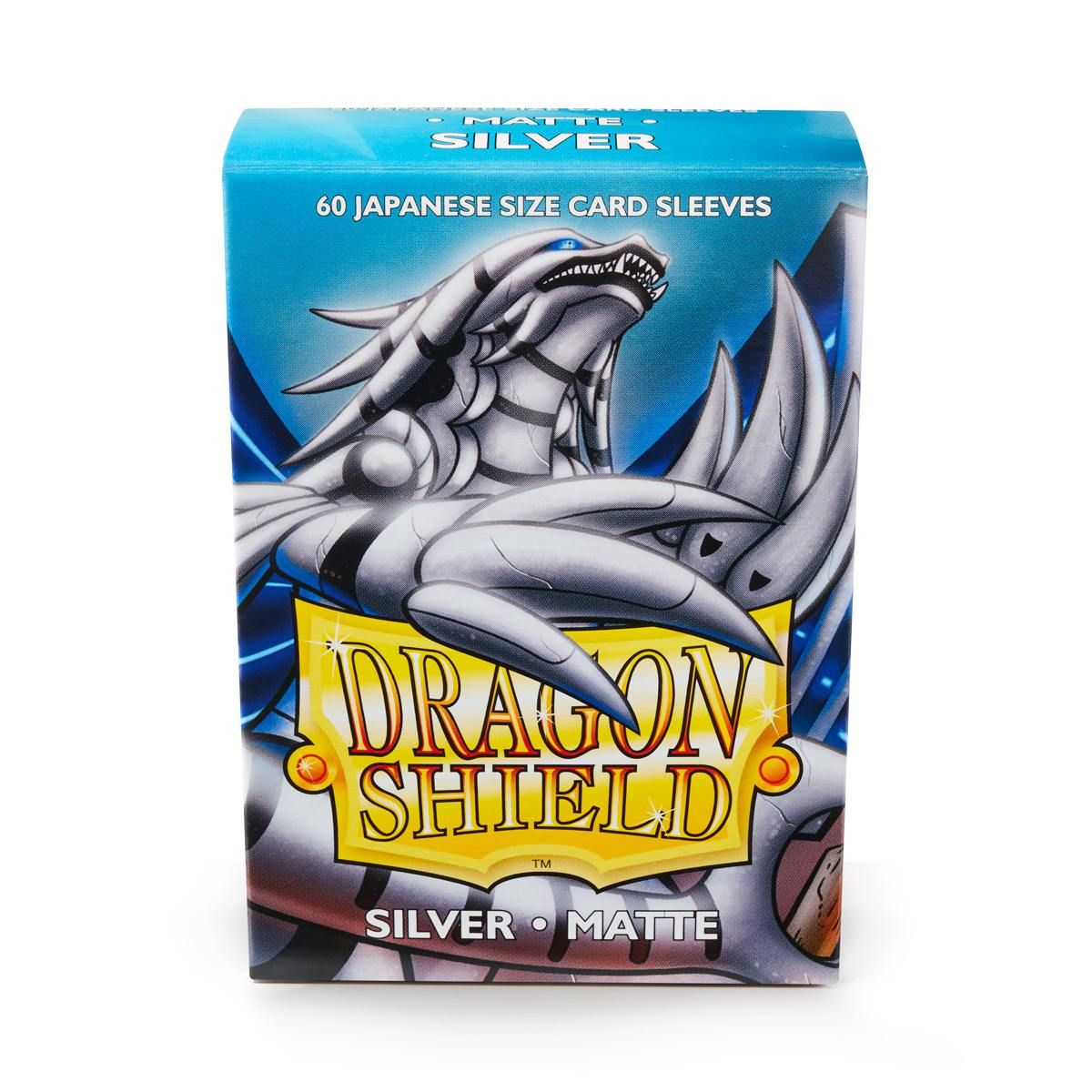 Dragon Shield: Japanese Size 60ct Sleeves - Silver (Matte) | Total Play