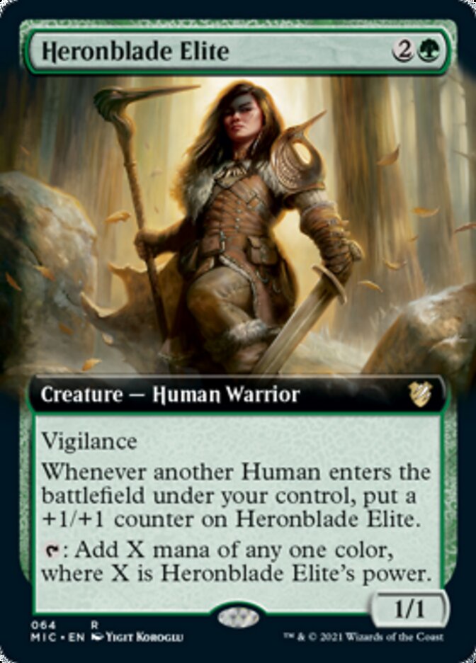 Heronblade Elite (Extended Art) [Innistrad: Midnight Hunt Commander] | Total Play