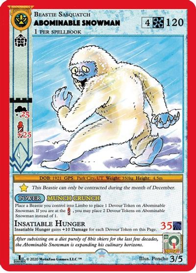 Abominable Snowman [Holiday Promos 2020] | Total Play