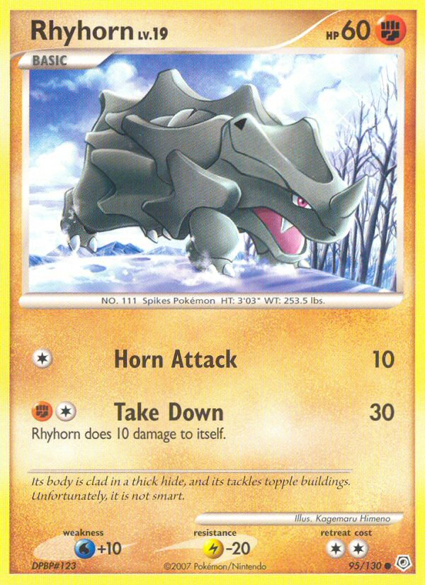 Rhyhorn (95/130) [Diamond & Pearl: Base Set] | Total Play