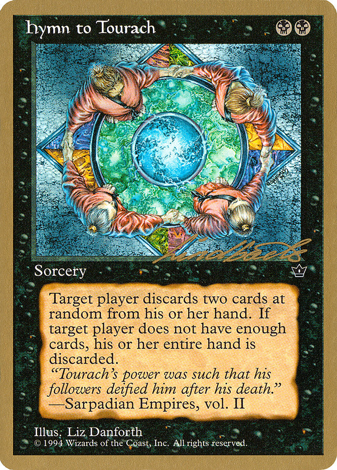 Hymn to Tourach (Circle) (Leon Lindback) [Pro Tour Collector Set] | Total Play