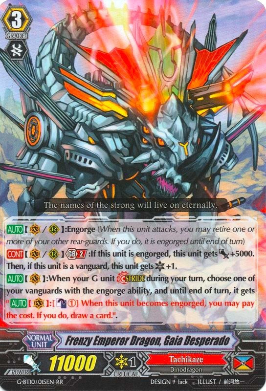 Frenzy Emperor Dragon, Gaia Desperado (G-BT10/015EN) [Raging Clash of the Blade Fangs] | Total Play