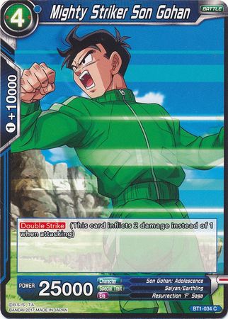 Mighty Striker Son Gohan (BT1-034) [Galactic Battle] | Total Play