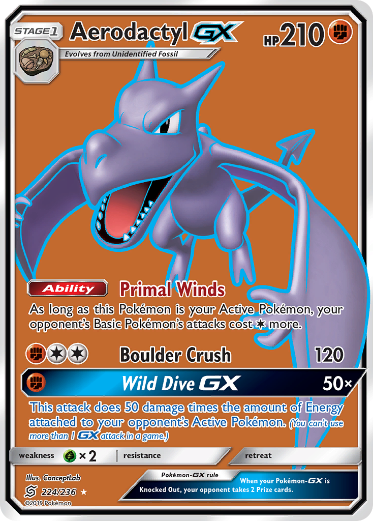 Aerodactyl GX (224/236) [Sun & Moon: Unified Minds] | Total Play