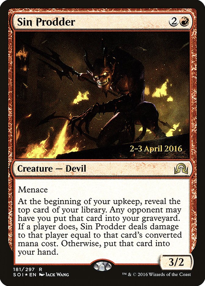 Sin Prodder [Shadows over Innistrad Prerelease Promos] | Total Play