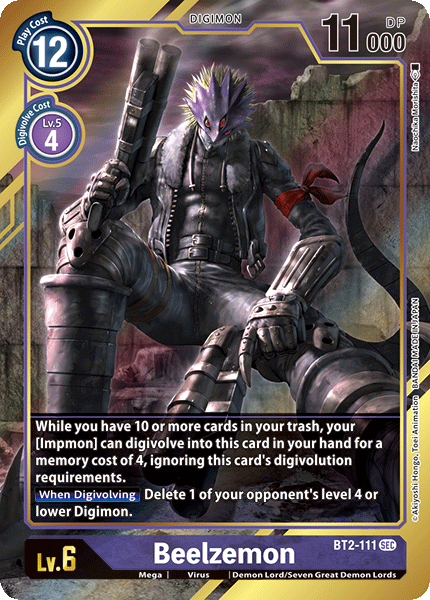 Beelzemon [BT2-111] (Alternate Art) [Release Special Booster Ver.1.0] | Total Play