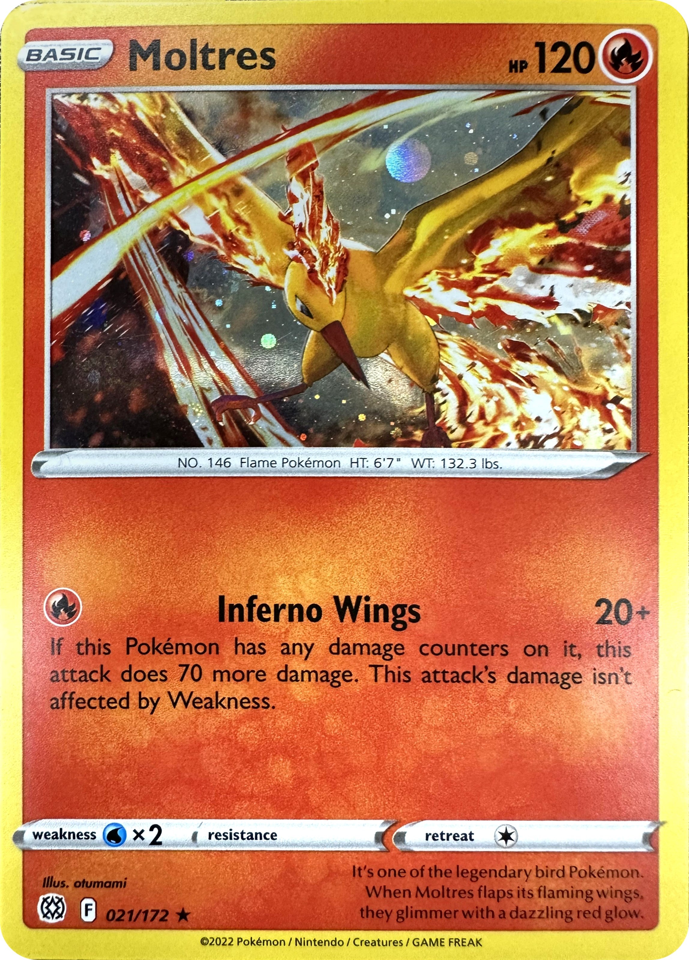 Moltres (021/172) (Cosmos Holo) [Sword & Shield: Brilliant Stars] | Total Play