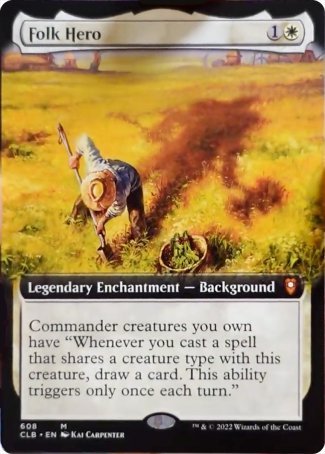 Folk Hero (Extended Art) [Commander Legends: Battle for Baldur's Gate] | Total Play