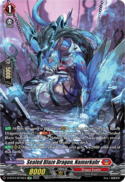 Sealed Blaze Dragon, Namorkahr (D-BT04/SP38EN) [Awakening of Chakrabarthi] | Total Play