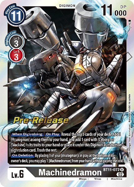 Machinedramon [BT11-072] [Dimensional Phase Pre-Release Promos] | Total Play