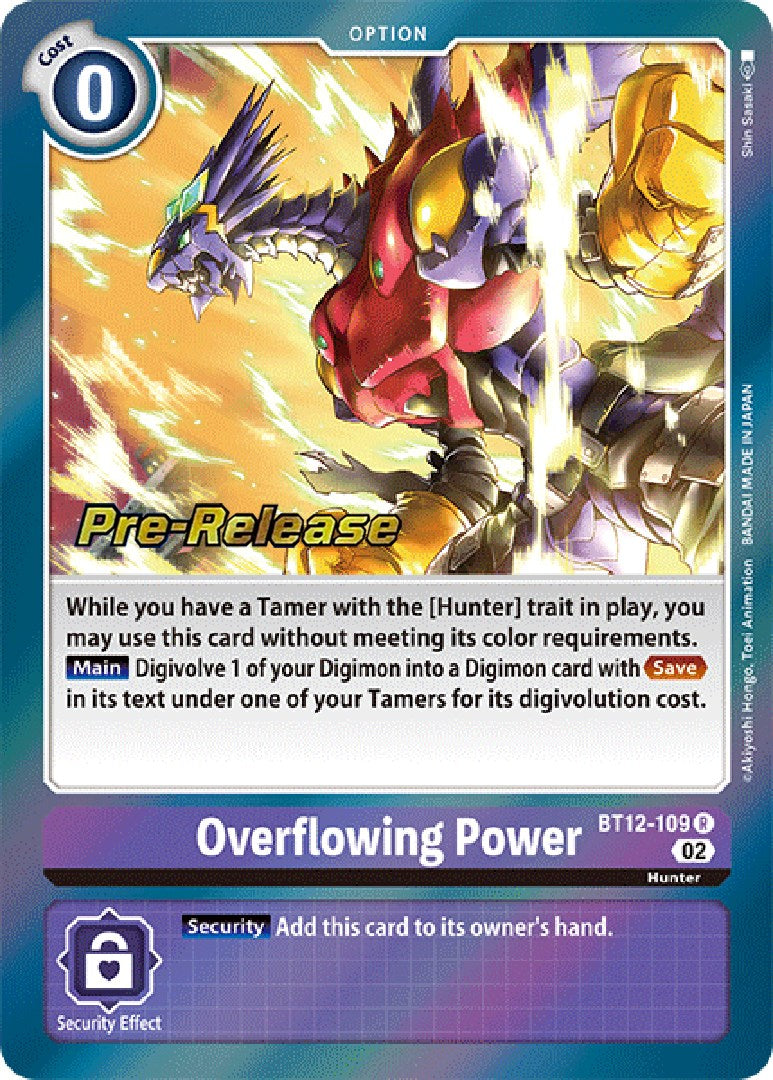Overflowing Power [BT12-109] [Across Time Pre-Release Cards] | Total Play
