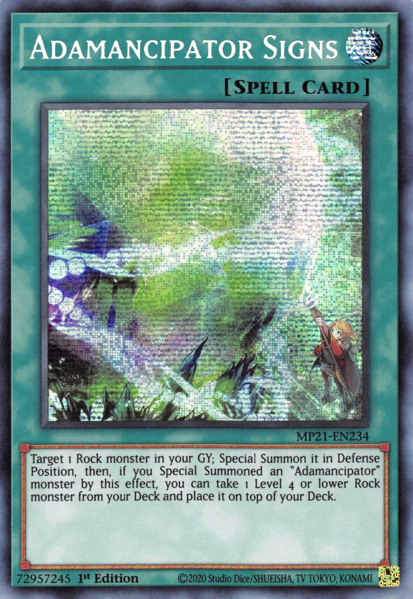 Adamancipator Signs [MP21-EN234] Prismatic Secret Rare | Total Play