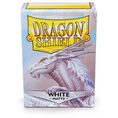 Dragon Shield: Standard 100ct Sleeves - White (Matte) | Total Play