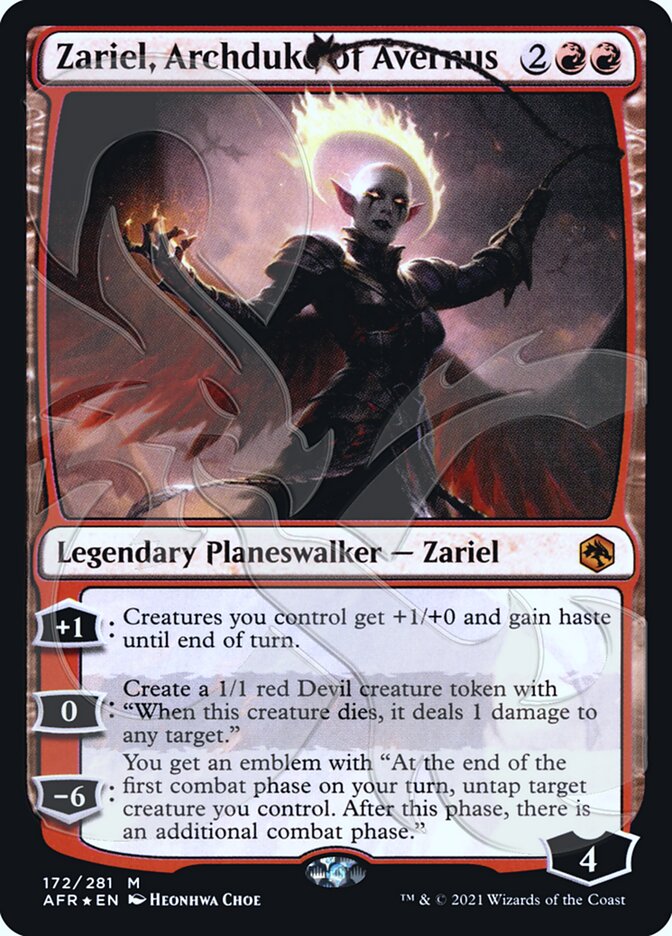 Zariel, Archduke of Avernus (Ampersand Promo) [Dungeons & Dragons: Adventures in the Forgotten Realms Promos] | Total Play