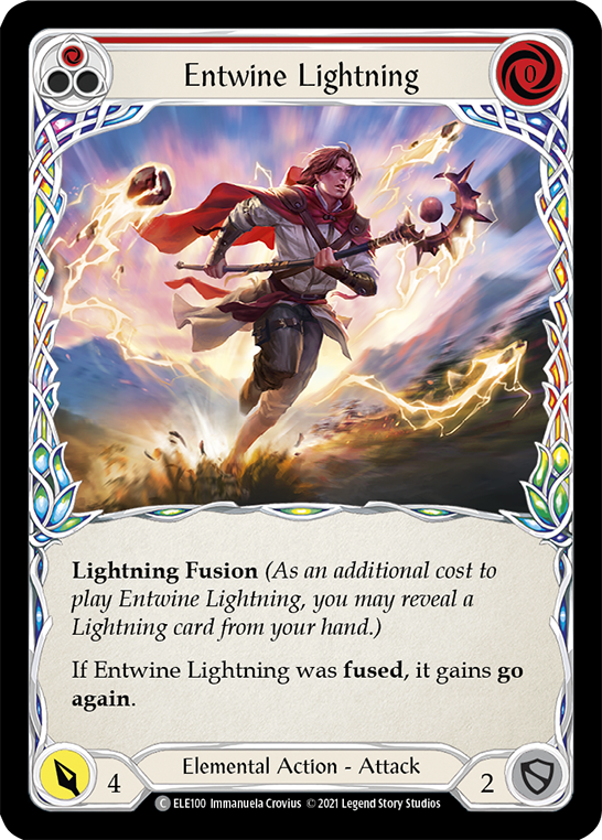 Entwine Lightning (Red) [ELE100] (Tales of Aria)  1st Edition Rainbow Foil | Total Play