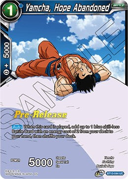 Yamcha, Hope Abandoned (BT13-044) [Supreme Rivalry Prerelease Promos] | Total Play