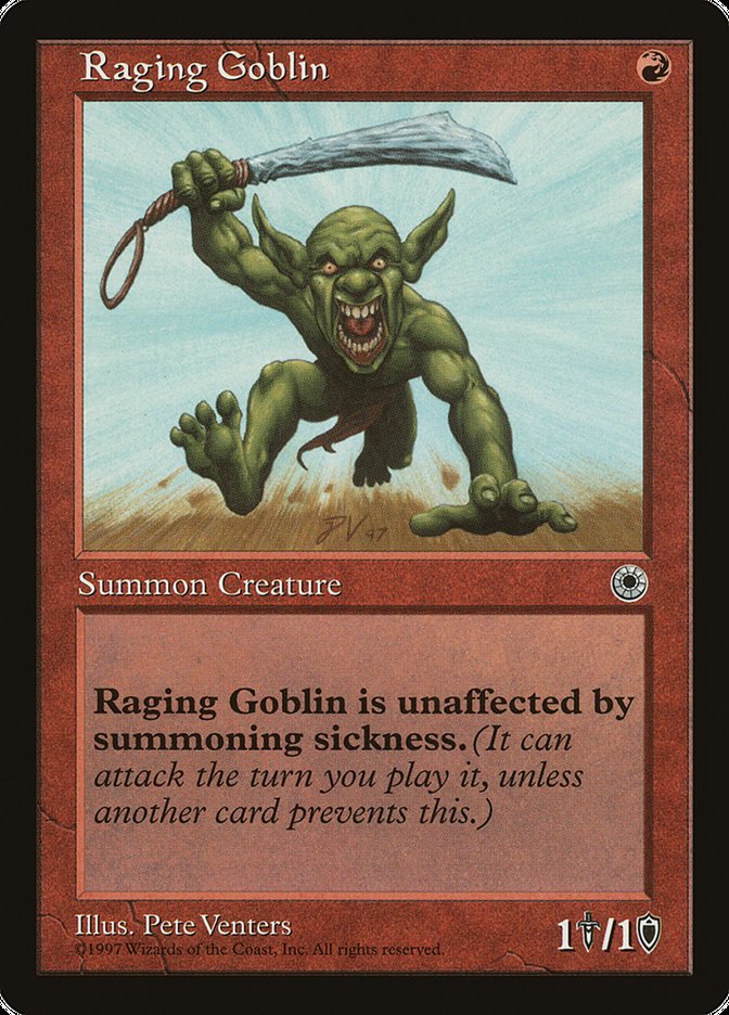 Raging Goblin (No Flavor Text) [Portal] | Total Play