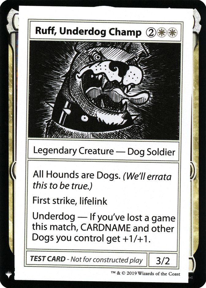 Ruff, Underdog Champ [Mystery Booster Playtest Cards] | Total Play