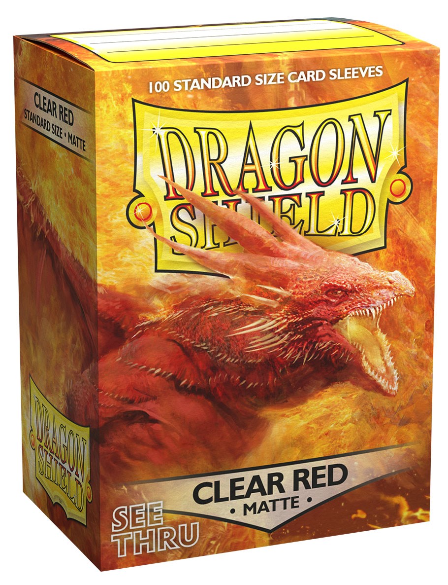 Dragon Shield: Standard 100ct Sleeves - Clear Red (Matte) | Total Play