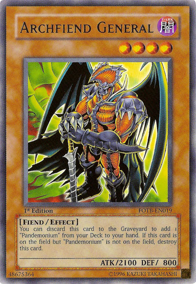 Archfiend General [FOTB-EN019] Rare | Total Play