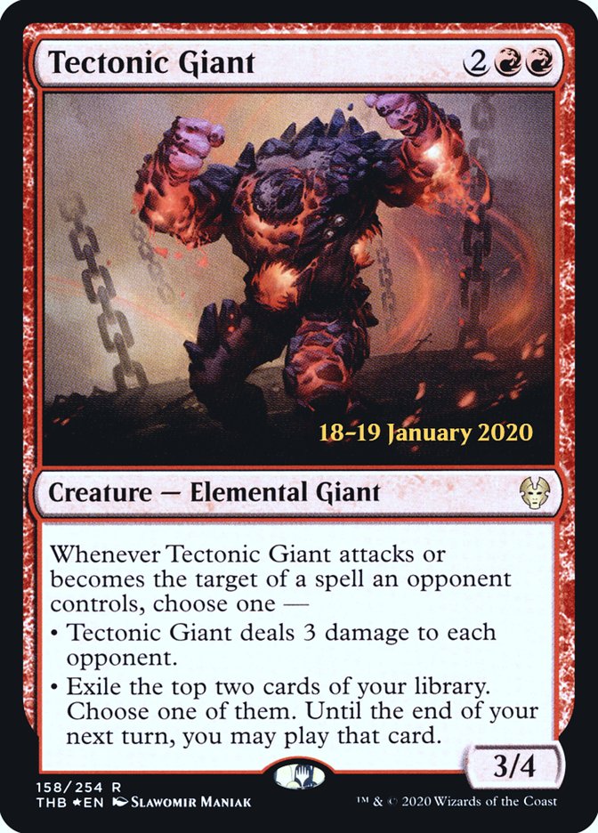 Tectonic Giant [Theros Beyond Death Prerelease Promos] | Total Play