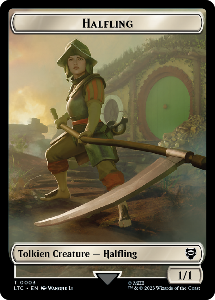 Halfling // Treasure Token [The Lord of the Rings: Tales of Middle-Earth Commander Tokens] | Total Play