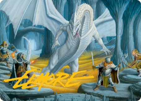Cave of the Frost Dragon Art Card (Gold-Stamped Signature) [Dungeons & Dragons: Adventures in the Forgotten Realms Art Series] | Total Play