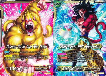 Golden Great Ape Son Goku // Long Odds SS4 Son Goku (SD5-01) [Oversized Cards] | Total Play