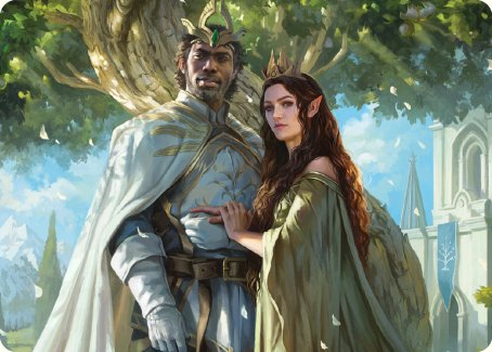 Aragorn and Arwen, Wed Art Card [The Lord of the Rings: Tales of Middle-earth Art Series] | Total Play