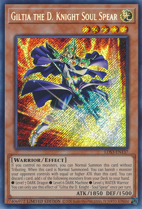 Giltia the D. Knight Soul Spear [LDS3-EN137] Secret Rare | Total Play