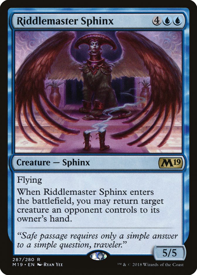 Riddlemaster Sphinx [Core Set 2019] | Total Play