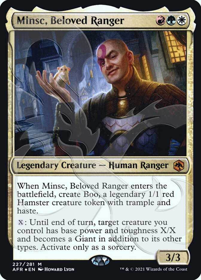 Minsc, Beloved Ranger (Ampersand Promo) [Dungeons & Dragons: Adventures in the Forgotten Realms Promos] | Total Play