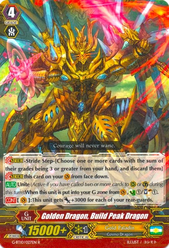 Golden Dragon, Build Peak Dragon (G-BT10/027EN) [Raging Clash of the Blade Fangs] | Total Play
