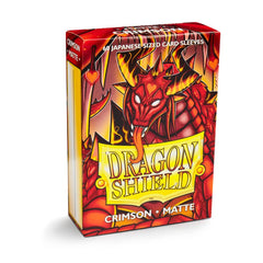 Dragon Shield: Japanese Size 60ct Sleeves - Crimson (Matte) | Total Play