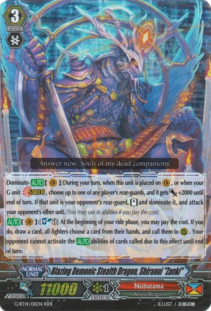 Blazing Demonic Stealth Dragon, Shiranui "Zanki" (G-BT14/011EN) [Divine Dragon Apocrypha] | Total Play