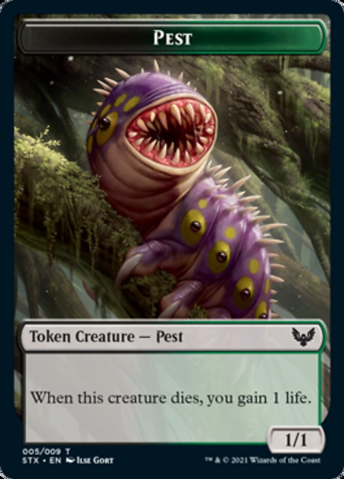 Pest Token [Strixhaven: School of Mages Tokens] | Total Play