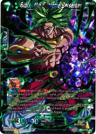 Broly, the Supreme Berserker (BT6-074) [Destroyer Kings] | Total Play