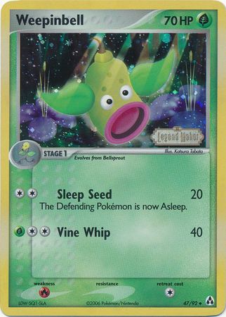 Weepinbell (47/92) (Stamped) [EX: Legend Maker] | Total Play