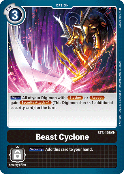 Beast Cyclone [BT3-106] [Release Special Booster Ver.1.5] | Total Play