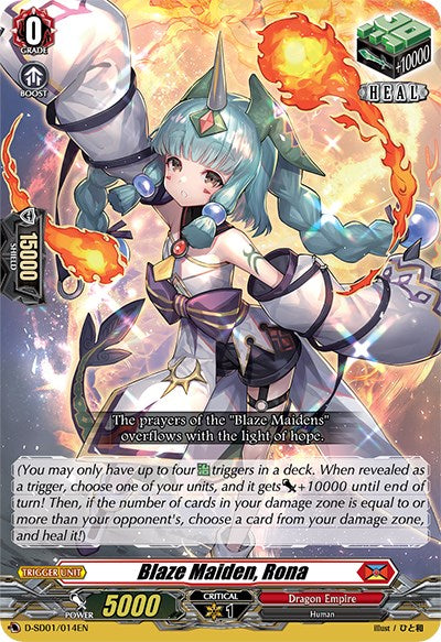 Blaze Maiden, Rona (D-SD01/014EN) [Yu-yu Kondo: Holy Dragon] | Total Play