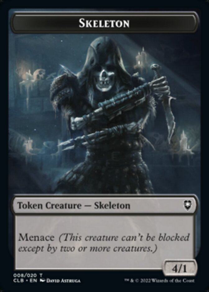 Skeleton Token [Commander Legends: Battle for Baldur's Gate Tokens] | Total Play