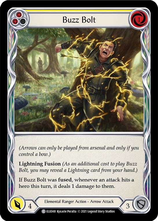Buzz Bolt (Yellow) [ELE048] (Tales of Aria)  1st Edition Rainbow Foil | Total Play
