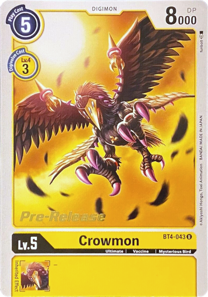 Crowmon [BT4-043] [Great Legend Pre-Release Promos] | Total Play