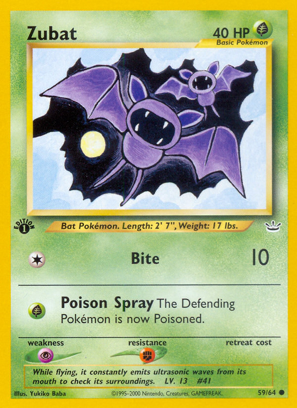 Zubat (59/64) [Neo Revelation 1st Edition] | Total Play